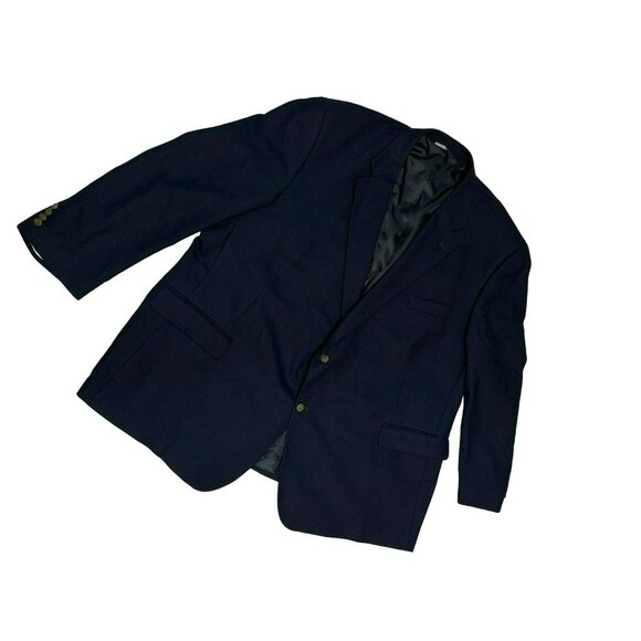 CM Gold Series 60R Navy Blue Wool Blend Blazer | Two-Button Sport Coat Jacket - Picture 4 of 6